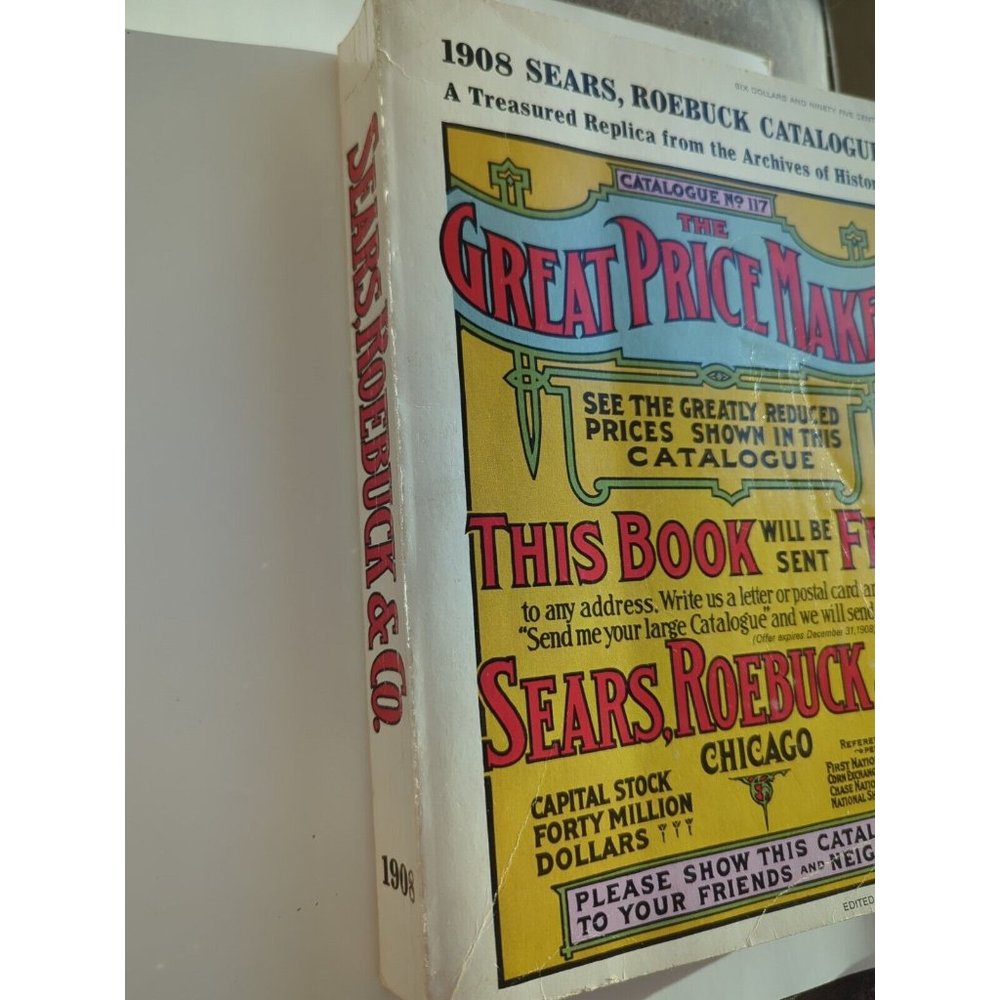 1908 Sears Roebuck & Co Catalogue No 117 1969 Reproduction Issue Catalog Vintage - Picture 2 of 8
